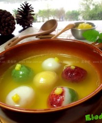 菠萝彩色汤圆的做法步骤
