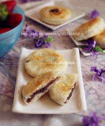 香煎豆沙馅糯米饼的做法步骤