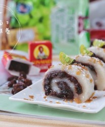 加州葡萄干豆沙凉糕卷的做法步骤