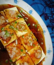 虾仁梅香豆腐(素菜)的做法步骤