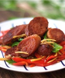 辣炒自制火腿片#本味的做法步骤