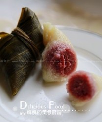 奶香紫薯粽子&香肠肉粽(包粽子的方法与步骤)的做法步骤