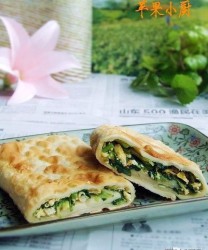 小油菜鸡蛋煎饼的做法步骤